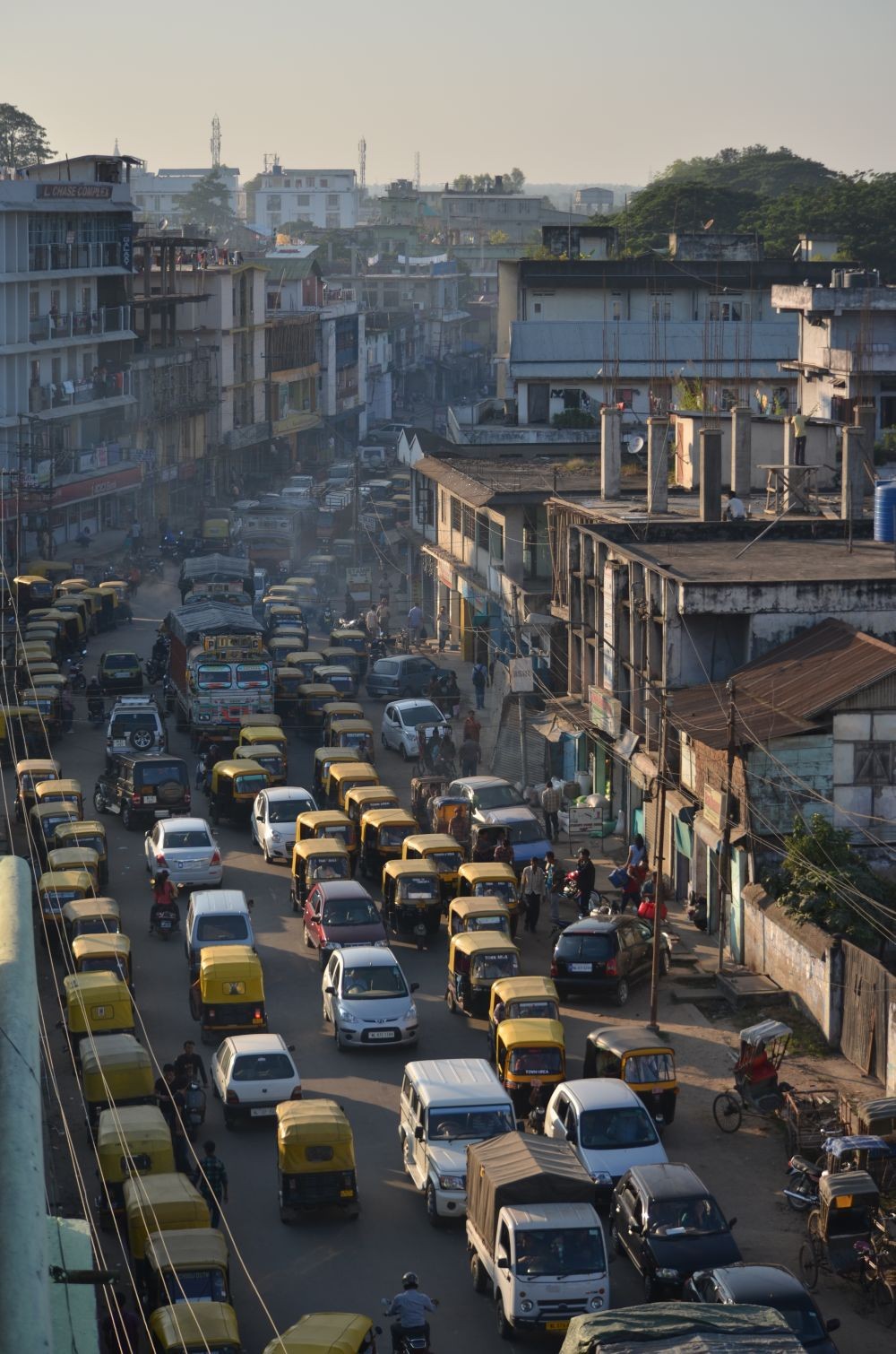 Traffic jams in Dimapur are a familiar sight, and the amount of fuel lost while idle in such scenarios is enormous. (Morung File Photo)